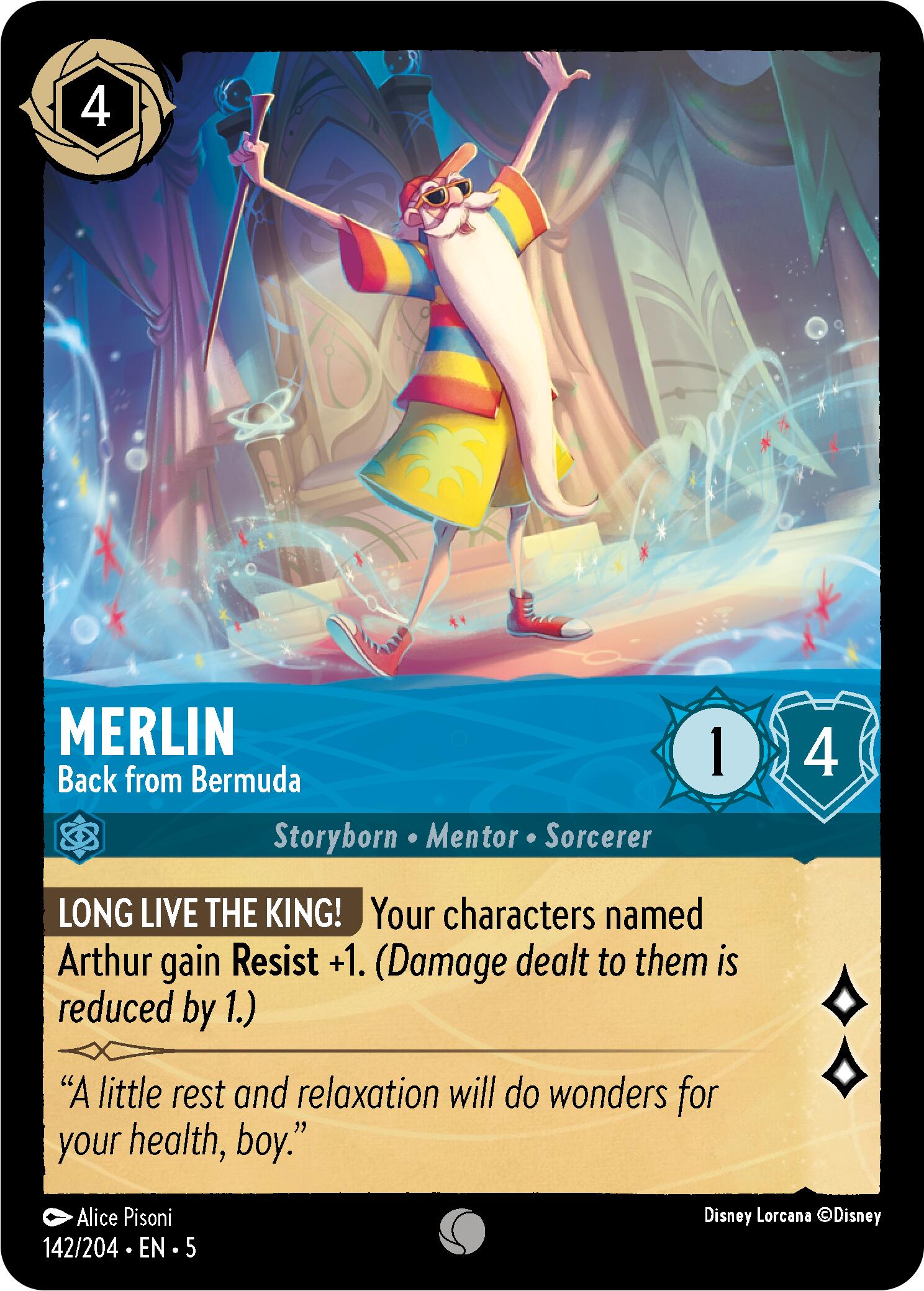Merlin - Back from Bermuda (142/204) [Shimmering Skies] - Disney - Card Brawlers | Quebec | Canada |