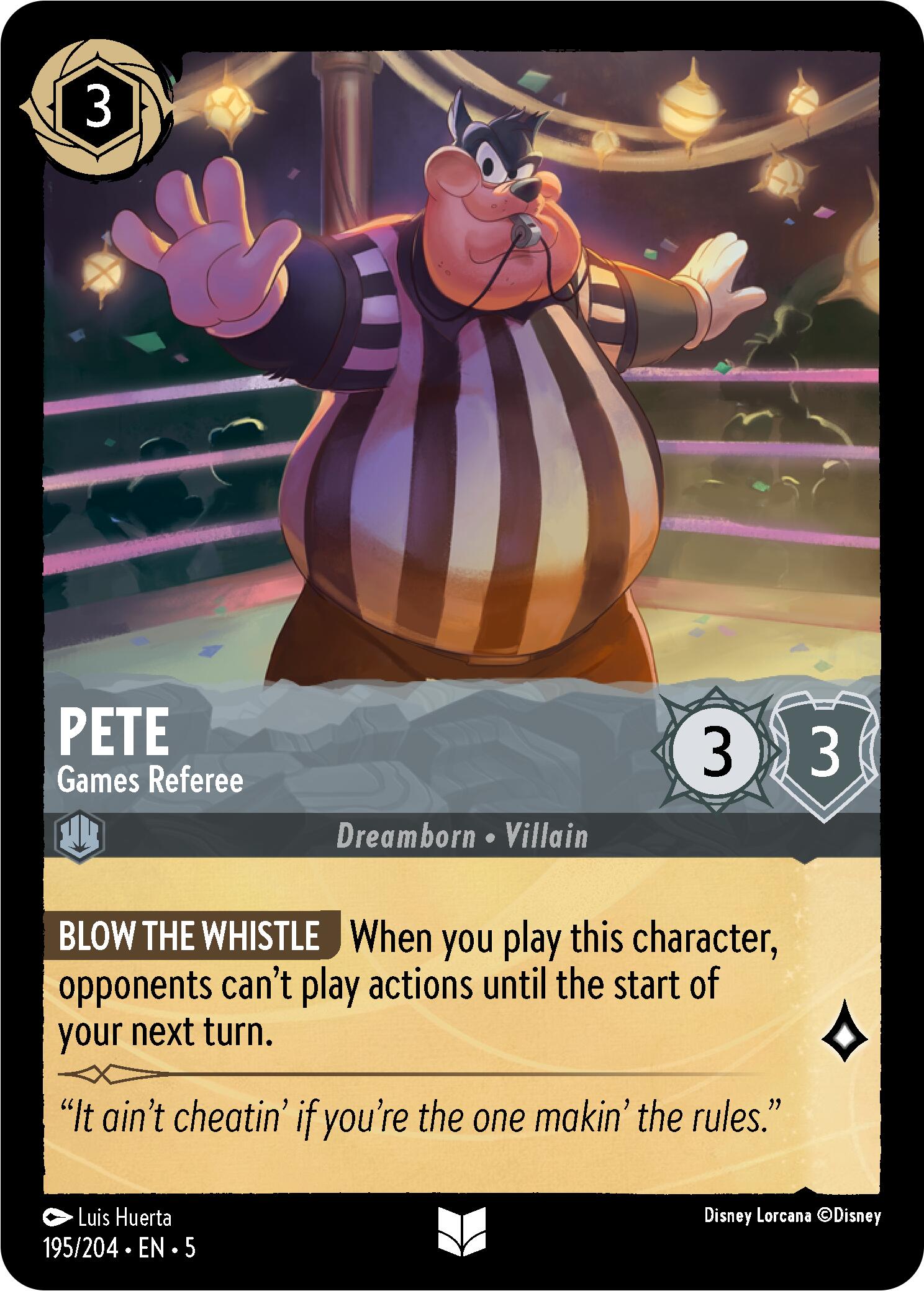 Pete - Games Referee (195/204) [Shimmering Skies] - Disney - Card Brawlers | Quebec | Canada |