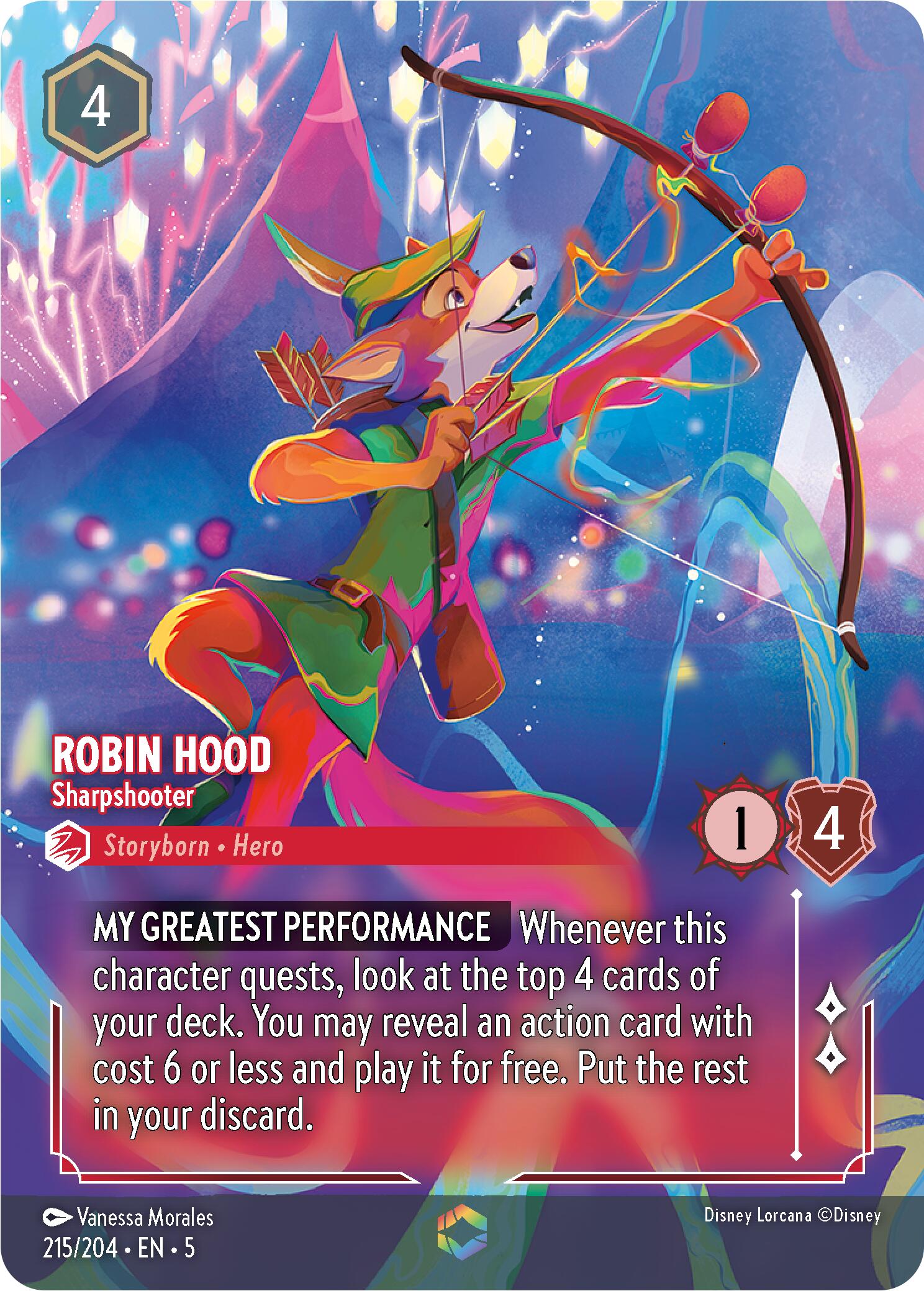 Robin Hood - Sharpshooter (Enchanted) (215/204) [Shimmering Skies] - Disney - Card Brawlers | Quebec | Canada |