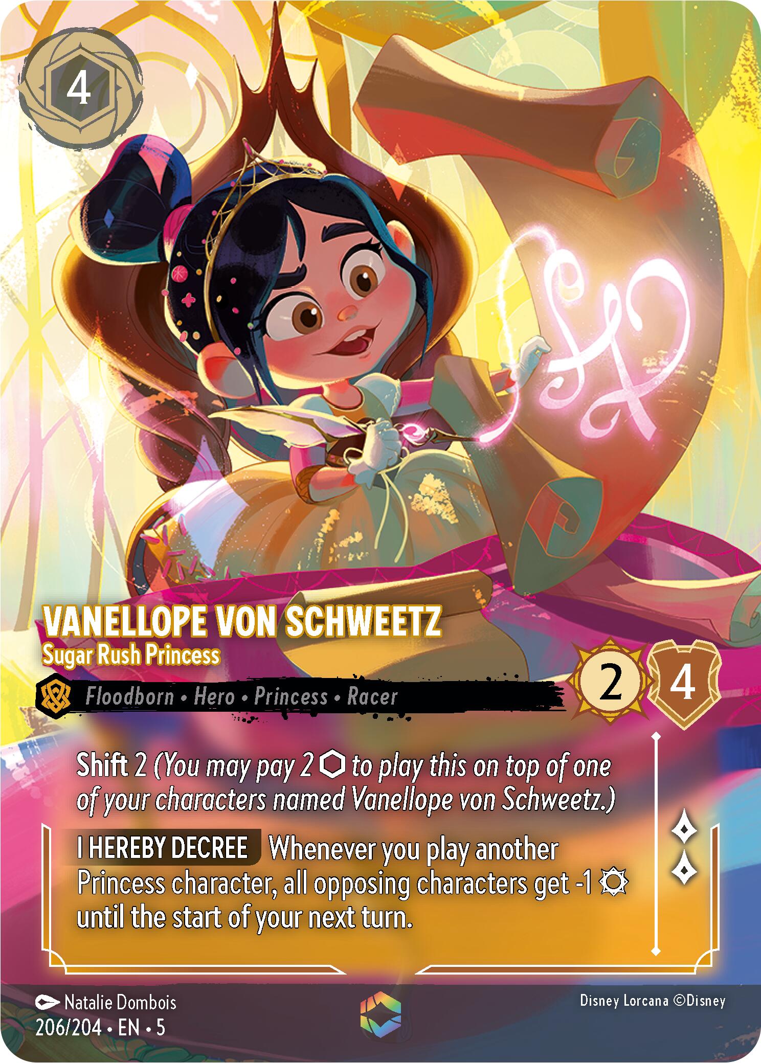 Vanellope von Schweetz - Sugar Rush Princess (Enchanted) (206/204) [Shimmering Skies] - Disney - Card Brawlers | Quebec | Canada |