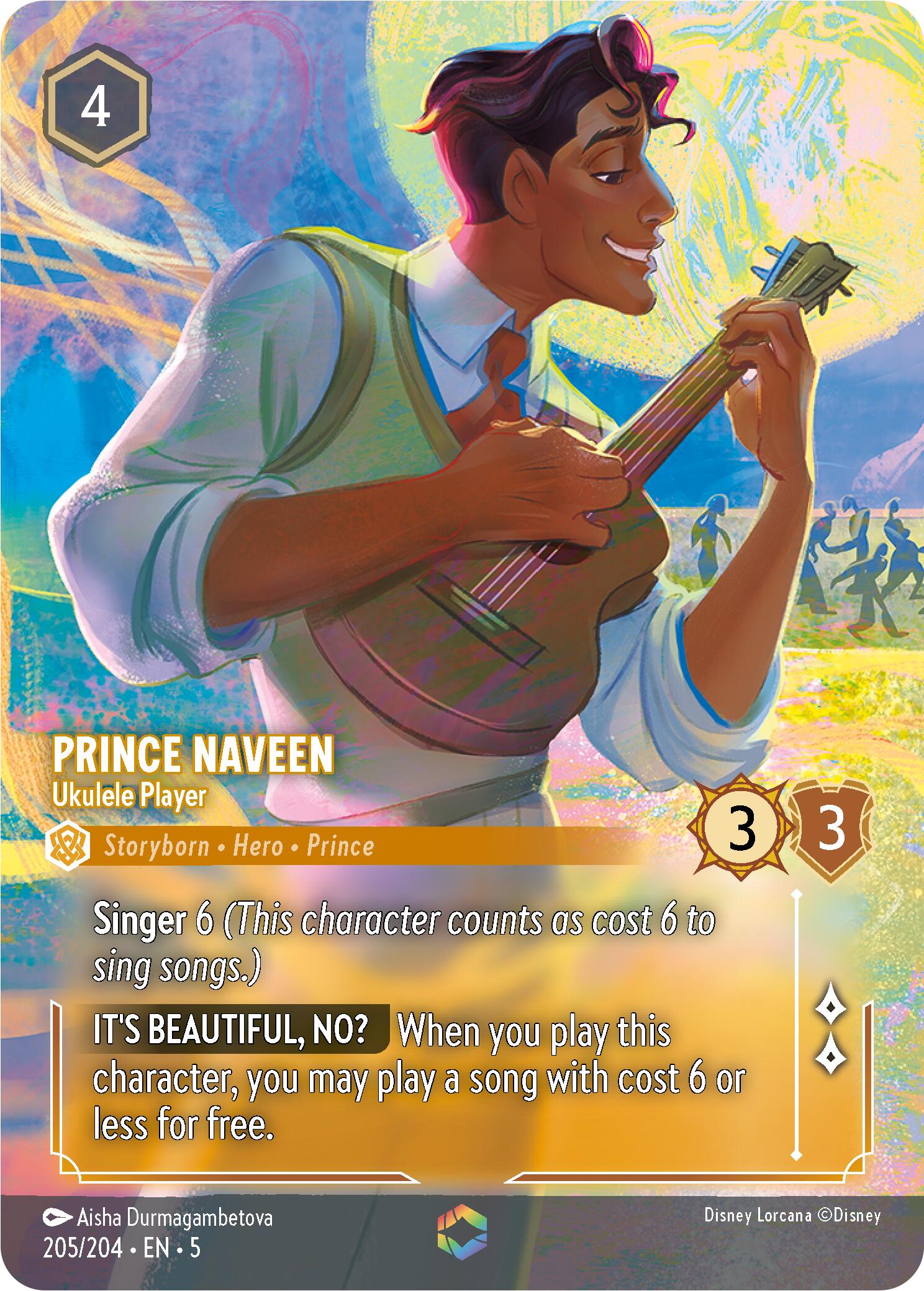 Prince Naveen - Ukulele Player (Enchanted) (205/204) [Shimmering Skies] - Disney - Card Brawlers | Quebec | Canada |