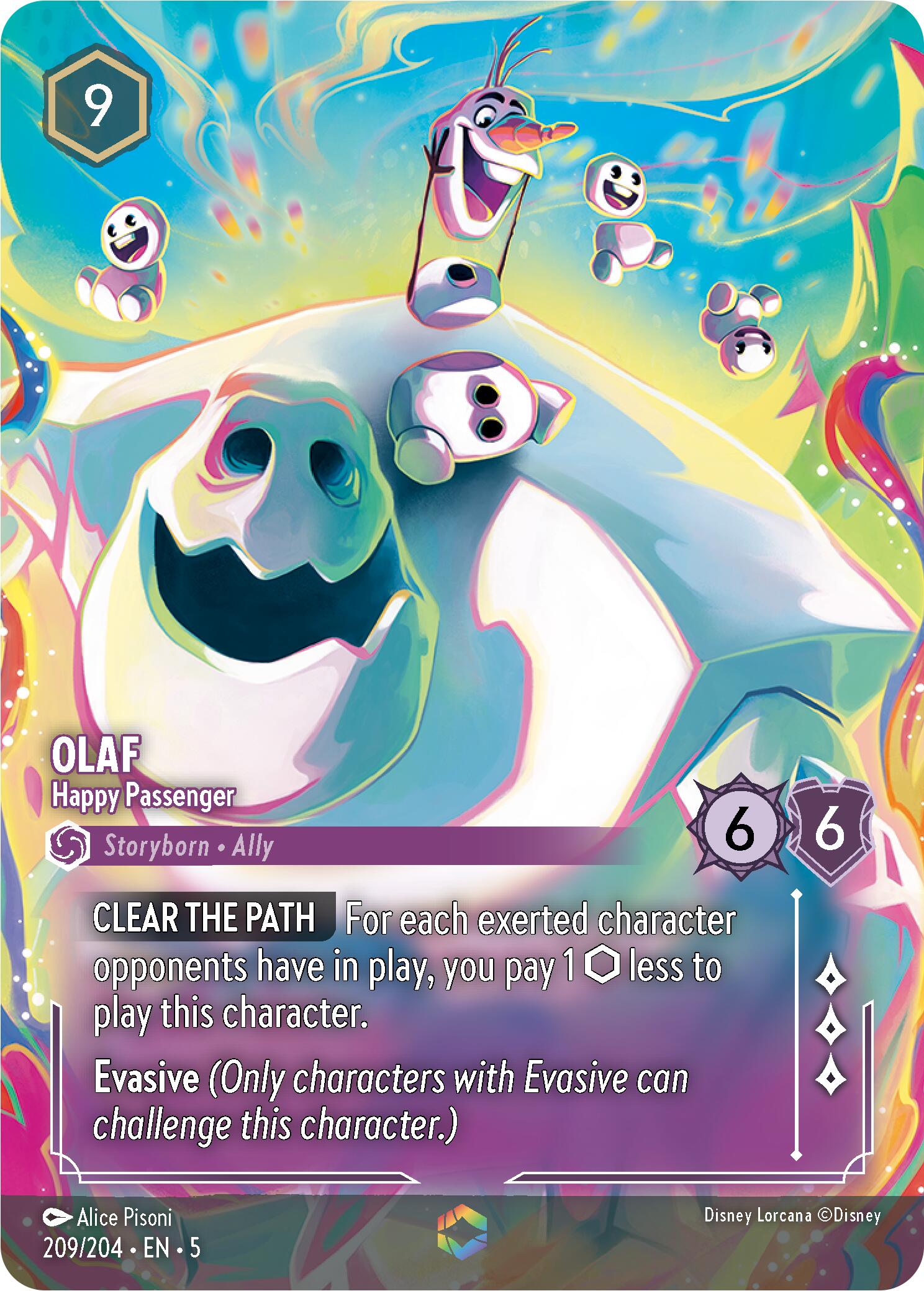 Olaf - Happy Passenger (Enchanted) (209/204) [Shimmering Skies] - Disney - Card Brawlers | Quebec | Canada |