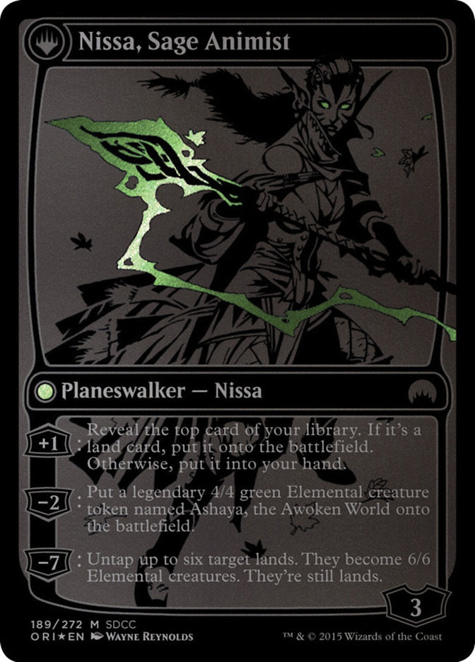 Nissa, Vastwood Seer // Nissa, Sage Animist [San Diego Comic-Con 2015] - Magic: The Gathering - Card Brawlers | Quebec | Canada |