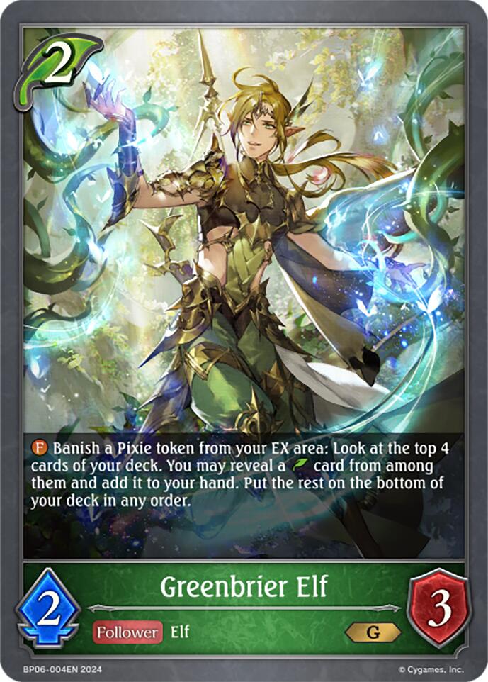 Greenbrier Elf (BP06-004EN) [Paragons of the Colosseum] - Bushiroad - Card Brawlers | Quebec | Canada |