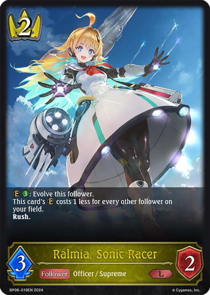 Ralmia, Sonic Racer (BP06-019EN) [Paragons of the Colosseum] - Bushiroad - Card Brawlers | Quebec | Canada |
