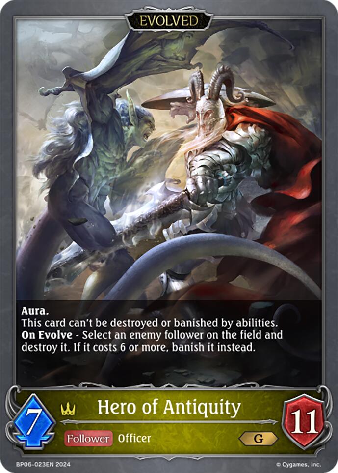 Hero of Antiquity (Evolved) (BP06-023EN) [Paragons of the Colosseum] - Bushiroad - Card Brawlers | Quebec | Canada |