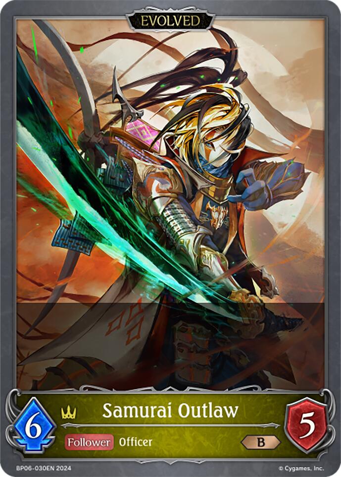 Samurai Outlaw (Evolved) (BP06-030EN) [Paragons of the Colosseum] - Bushiroad - Card Brawlers | Quebec | Canada |