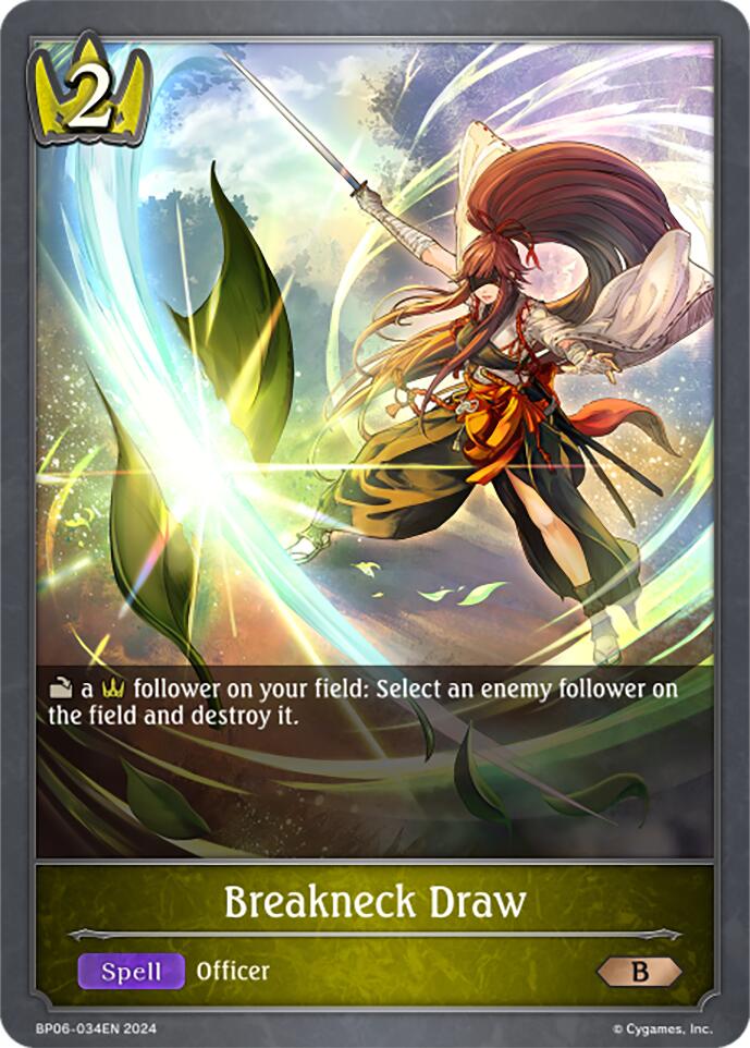 Breakneck Draw (BP06-034EN) [Paragons of the Colosseum] - Bushiroad - Card Brawlers | Quebec | Canada |