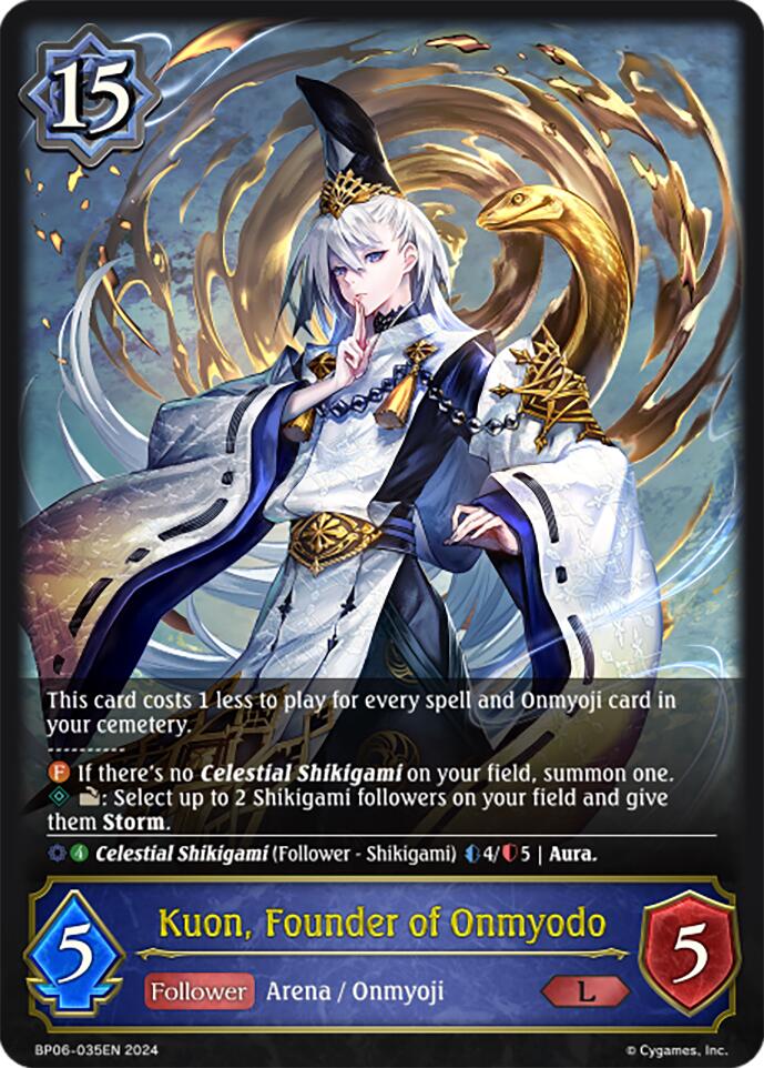 Kuon, Founder of Onmyodo (BP06-035EN) [Paragons of the Colosseum] - Bushiroad - Card Brawlers | Quebec | Canada |