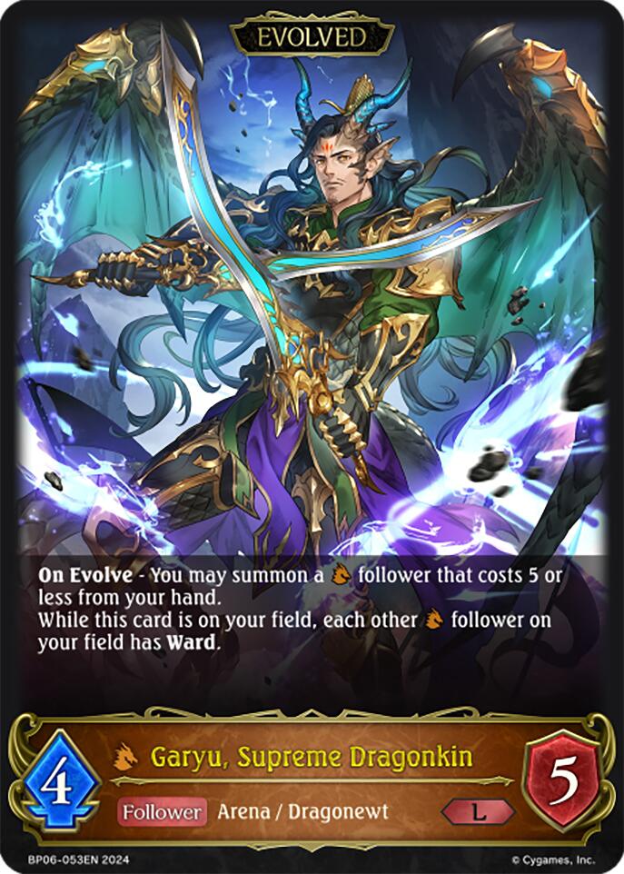Garyu, Supreme Dragonkin (Evolved) (BP06-053EN) [Paragons of the Colosseum] - Bushiroad - Card Brawlers | Quebec | Canada |
