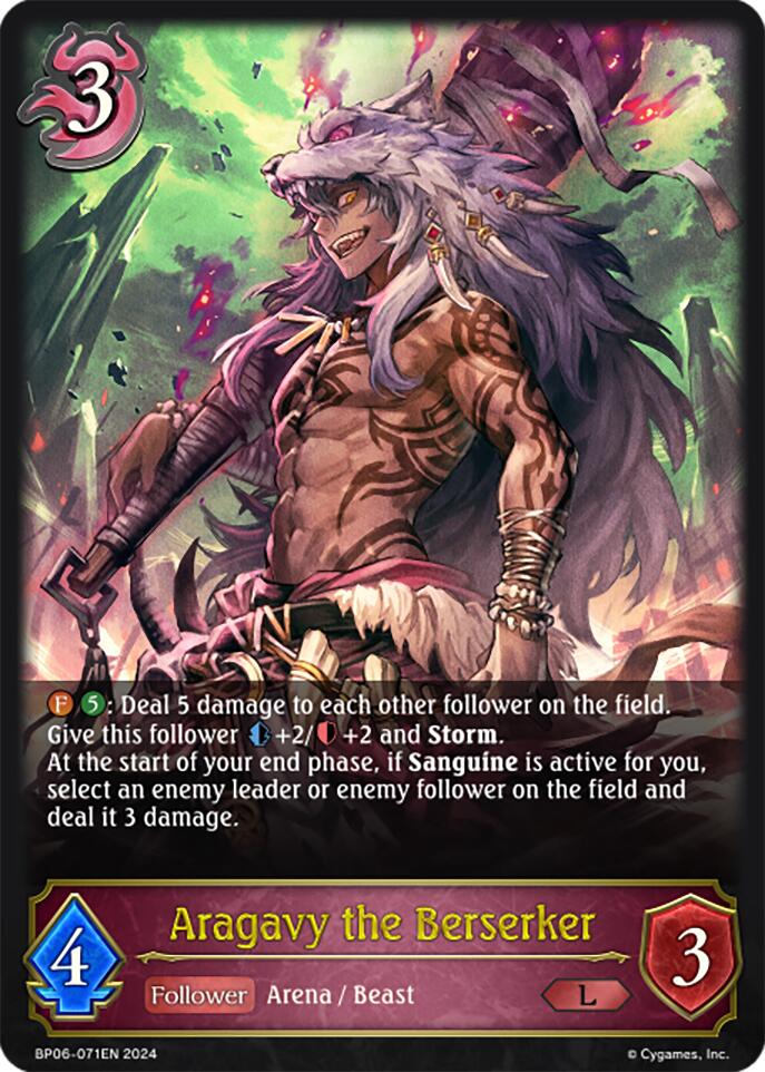 Aragavy the Berserker (BP06-071EN) [Paragons of the Colosseum] - Bushiroad - Card Brawlers | Quebec | Canada |