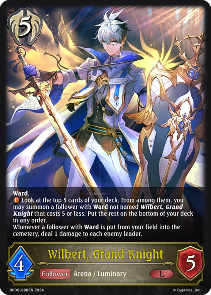 Wilbert, Grand Knight (BP06-086EN) [Paragons of the Colosseum] - Bushiroad - Card Brawlers | Quebec | Canada |