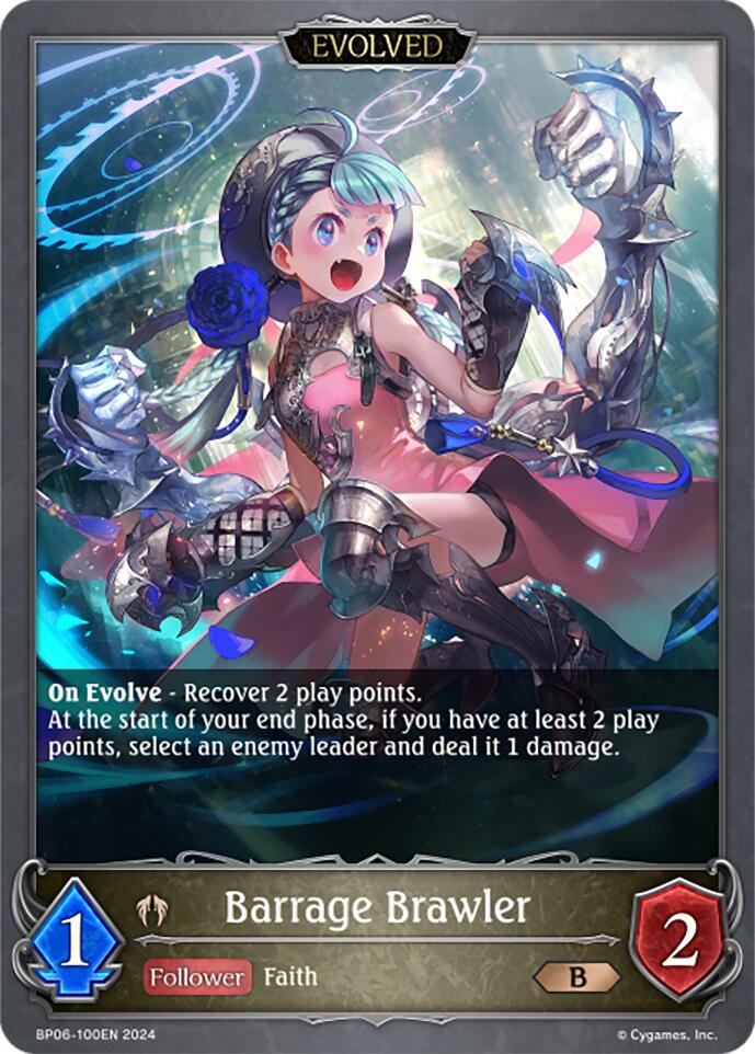 Barrage Brawler (Evolved) (BP06-100EN) [Paragons of the Colosseum] - Bushiroad - Card Brawlers | Quebec | Canada |