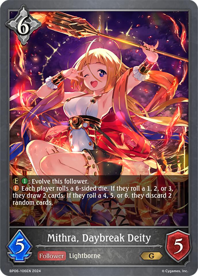 Mithra, Daybreak Deity (BP06-106EN) [Paragons of the Colosseum] - Bushiroad - Card Brawlers | Quebec | Canada |