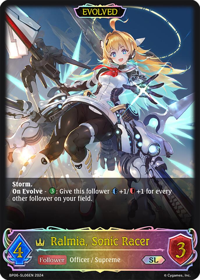Ralmia, Sonic Racer (Evolved) (BP06-SL06EN) [Paragons of the Colosseum] - Bushiroad - Card Brawlers | Quebec | Canada |