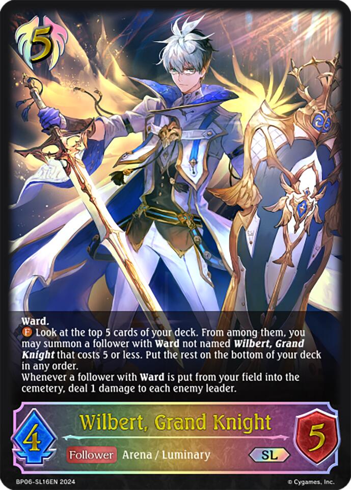 Wilbert, Grand Knight (BP06-SL16EN) [Paragons of the Colosseum] - Bushiroad - Card Brawlers | Quebec | Canada |