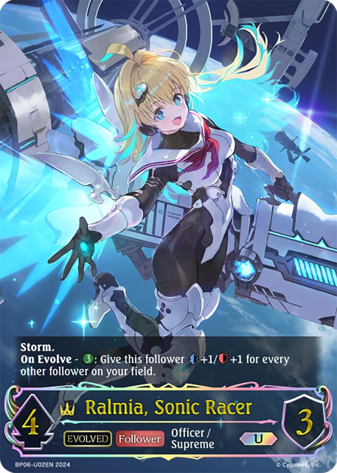 Ralmia, Sonic Racer (Evolved) (BP06-U02EN) [Paragons of the Colosseum] - Bushiroad - Card Brawlers | Quebec | Canada |