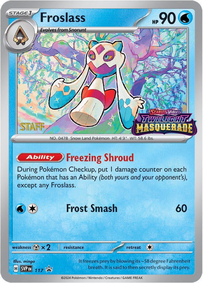 Froslass (117) (Staff) [Scarlet & Violet: Black Star Promos] - Pokémon - Card Brawlers | Quebec | Canada |