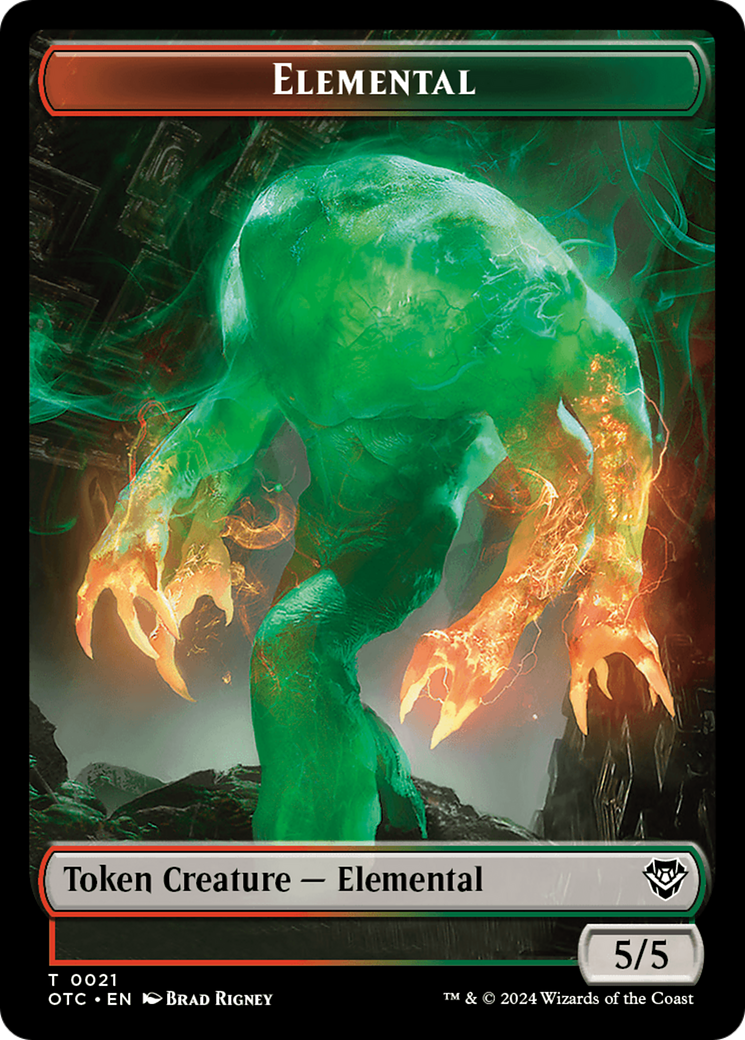 Elemental (0021) // Angel Double-Sided Token [Outlaws of Thunder Junction Commander Tokens] - Magic: The Gathering - Card Brawlers | Quebec | Canada |