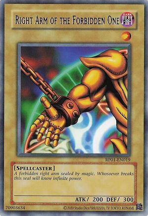 Right Arm of the Forbidden One [RP01-EN019] Rare - Yu-Gi-Oh! - Card Brawlers | Quebec | Canada |