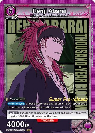 Renji Abarai (105) (UE01ST/BLC-1-105) - UE01ST BLEACH ThousandYear Blood War Super PreRelease Starter Deck Foil - UE01ST: BLEACH: Thousand-Year Blood War Super Pre-Release Starter Deck - Card Brawlers | Quebec | Canada |