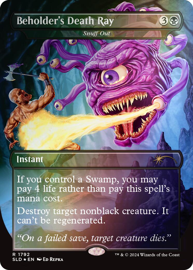 Beholder's Death Ray - Snuff Out (Rainbow Foil) [Secret Lair Drop Series] - Magic: The Gathering - Card Brawlers | Quebec | Canada |