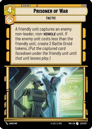 Prisoner of War (227/257) (227/257) [Twilight of the Republic] - Fantasy Flight Games - Card Brawlers | Quebec | Canada |