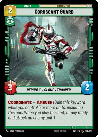 Coruscant Guard (106/257) (106/257) [Twilight of the Republic] - Fantasy Flight Games - Card Brawlers | Quebec | Canada |