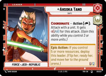 Ahsoka Tano - Snips (011/257) (011/257) [Twilight of the Republic] - Fantasy Flight Games - Card Brawlers | Quebec | Canada |