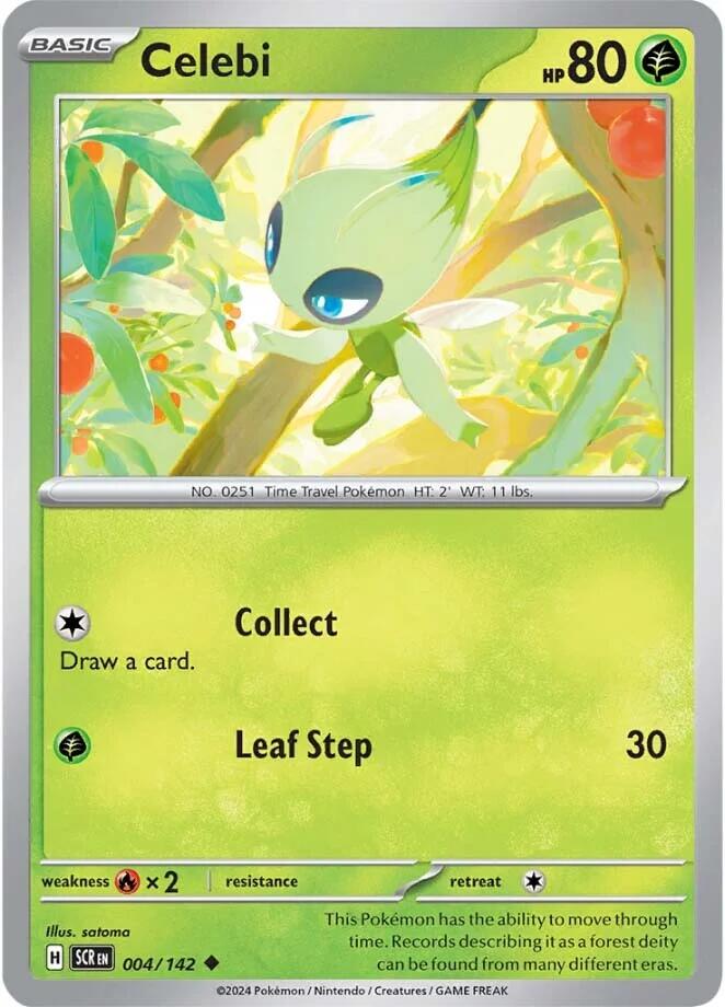 Celebi (004/142) [Scarlet & Violet: Stellar Crown] - Pokémon - Card Brawlers | Quebec | Canada |