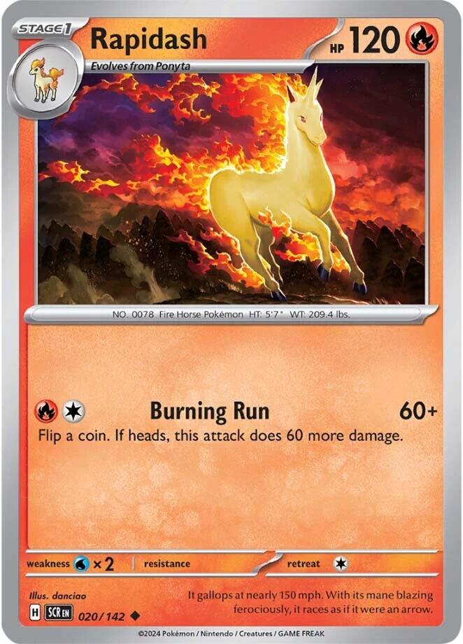 Rapidash (020/142) [Scarlet & Violet: Stellar Crown] - Pokémon - Card Brawlers | Quebec | Canada |