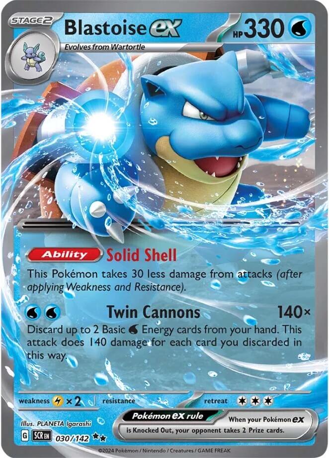 Blastoise ex (030/142) [Scarlet & Violet: Stellar Crown] - Pokémon - Card Brawlers | Quebec | Canada |