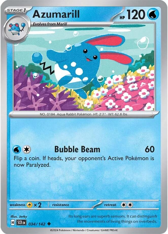 Azumarill (034/142) [Scarlet & Violet: Stellar Crown] - Pokémon - Card Brawlers | Quebec | Canada |