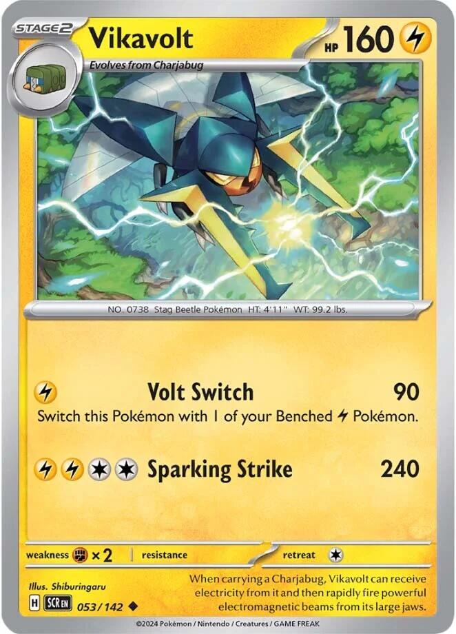 Vikavolt (053/142) [Scarlet & Violet: Stellar Crown] - Pokémon - Card Brawlers | Quebec | Canada |