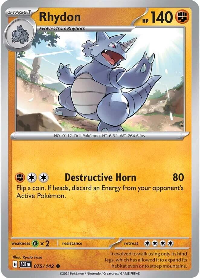 Rhydon (075/142) [Scarlet & Violet: Stellar Crown] - Pokémon - Card Brawlers | Quebec | Canada |