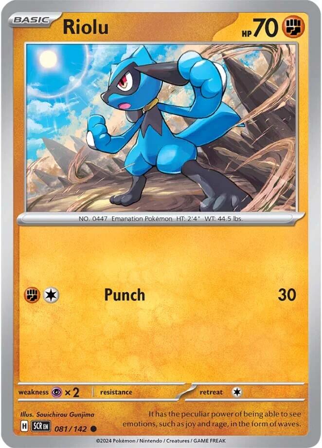 Riolu (081/142) [Scarlet & Violet: Stellar Crown] - Pokémon - Card Brawlers | Quebec | Canada |