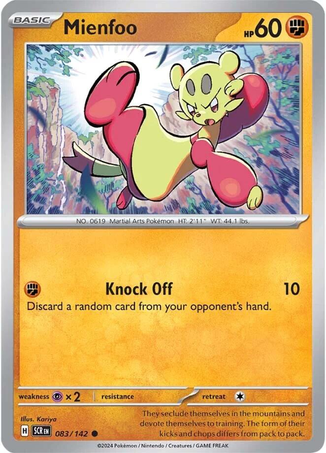 Mienfoo (083/142) [Scarlet & Violet: Stellar Crown] - Pokémon - Card Brawlers | Quebec | Canada |