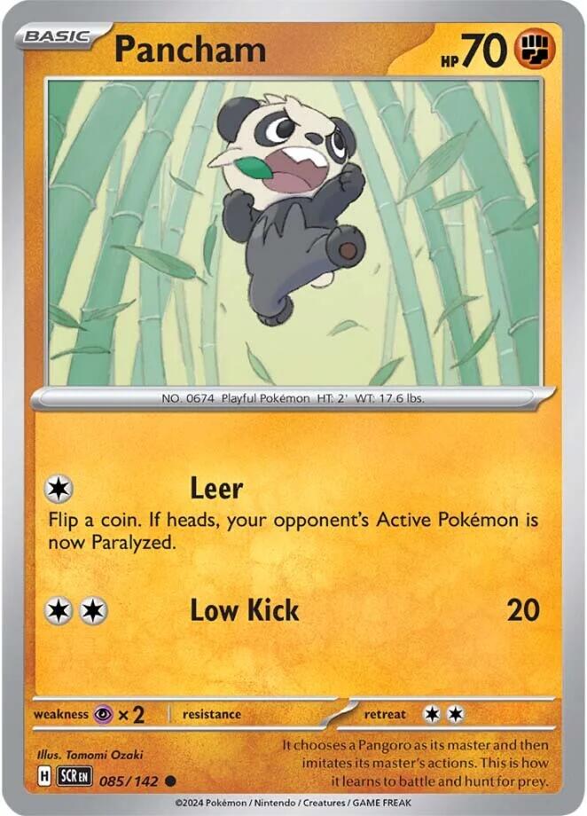 Pancham (085/142) [Scarlet & Violet: Stellar Crown] - Pokémon - Card Brawlers | Quebec | Canada |