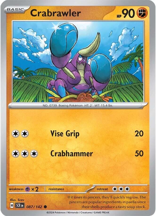 Crabrawler (087/142) [Scarlet & Violet: Stellar Crown] - Pokémon - Card Brawlers | Quebec | Canada |