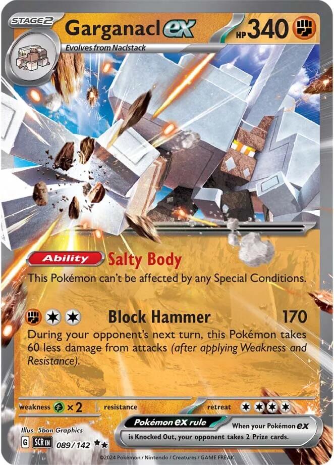 Garganacl ex (089/142) [Scarlet & Violet: Stellar Crown] - Pokémon - Card Brawlers | Quebec | Canada |