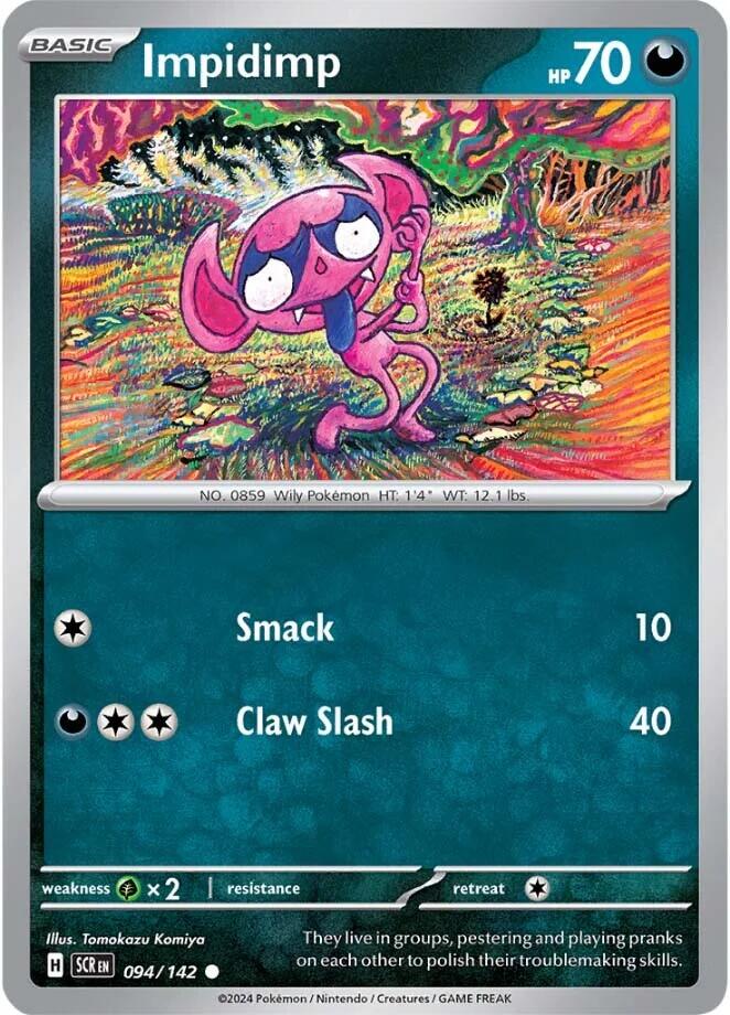 Impidimp (094/142) [Scarlet & Violet: Stellar Crown] - Pokémon - Card Brawlers | Quebec | Canada |