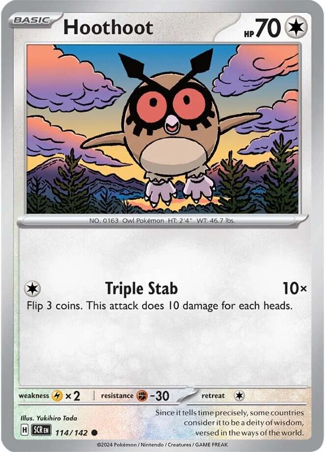 Hoothoot (114/142) [Scarlet & Violet: Stellar Crown] - Pokémon - Card Brawlers | Quebec | Canada |