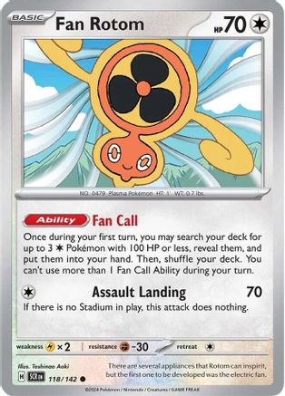 Fan Rotom (118/142) [Scarlet & Violet: Stellar Crown] - Pokémon - Card Brawlers | Quebec | Canada |