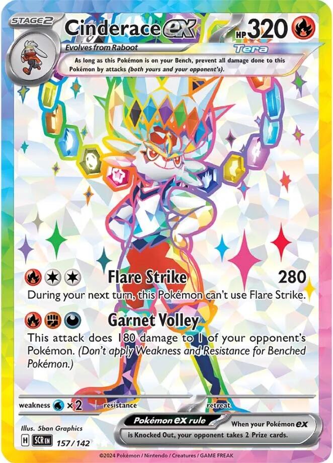 Cinderace ex (157/142) [Scarlet & Violet: Stellar Crown] - Pokémon - Card Brawlers | Quebec | Canada |