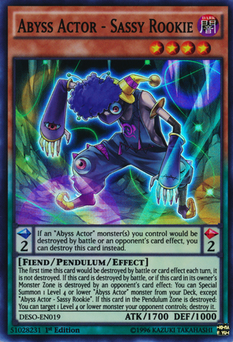 Abyss Actor - Sassy Rookie [DESO-EN019] Super Rare - Yu-Gi-Oh! - Card Brawlers | Quebec | Canada |
