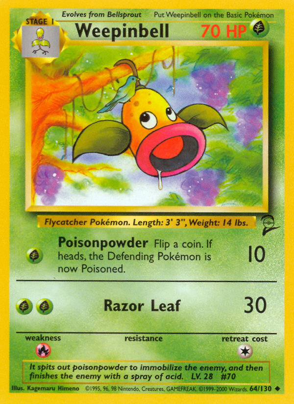 Weepinbell (64/130) [Base Set 2] - Pokémon - Card Brawlers | Quebec | Canada |
