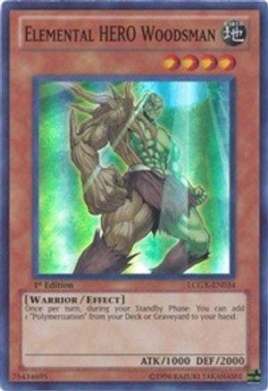 Elemental HERO Woodsman [LCGX-EN034] Super Rare - Yu-Gi-Oh! - Card Brawlers | Quebec | Canada |