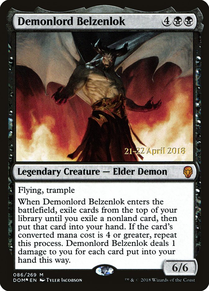 Demonlord Belzenlok [Dominaria Prerelease Promos] - Magic: The Gathering - Card Brawlers | Quebec | Canada |