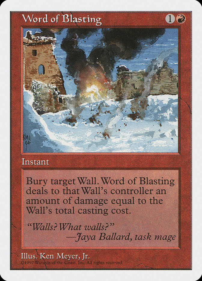 Word of Blasting [Fifth Edition] - Magic: The Gathering - Card Brawlers | Quebec | Canada |