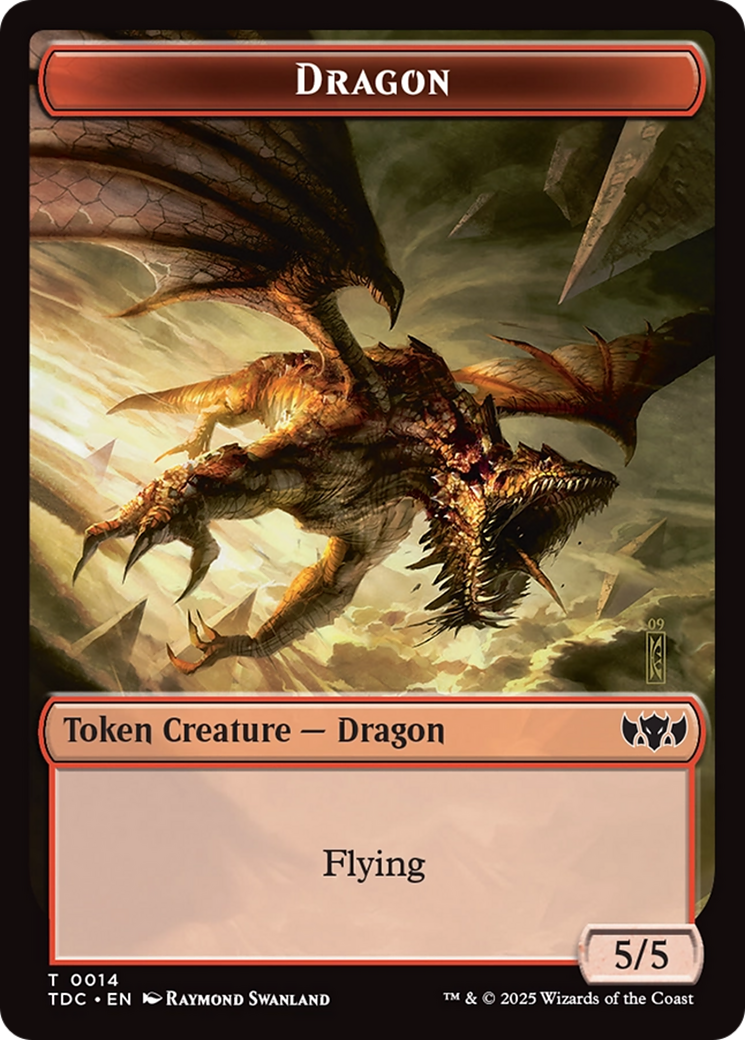 Dragon (0014) // Treasure Double-Sided Token [Tarkir: Dragonstorm Commander Tokens] - Magic: The Gathering - Card Brawlers | Quebec | Canada |
